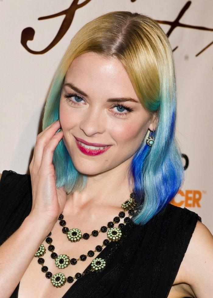 jarné farby vlasov modrá zelená blond nápad