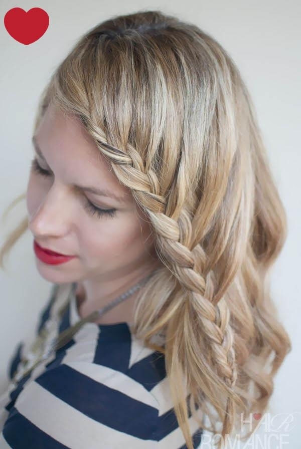 romantický-účes-bočné lúčenie-vrkoč-vodopád-návod