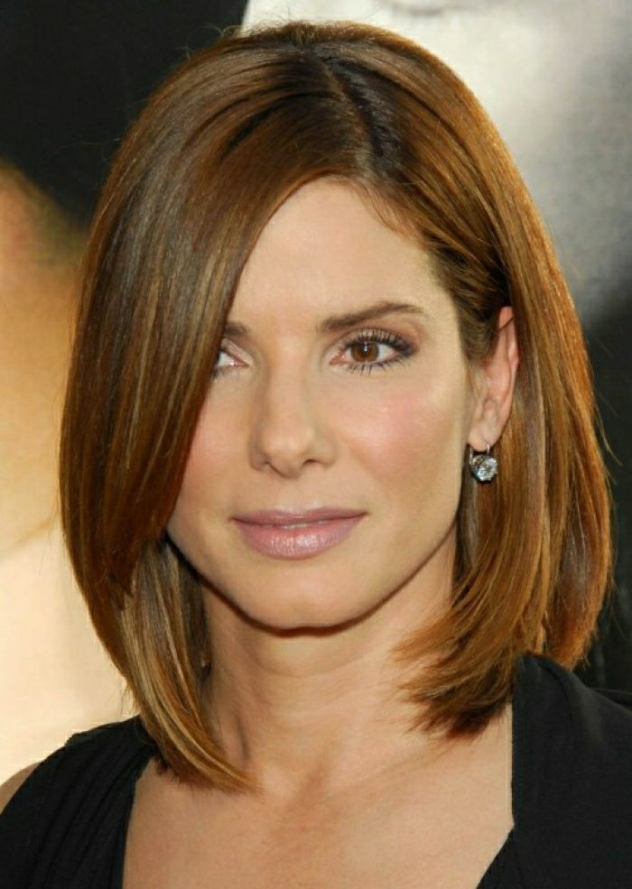 slávne brunetky rovné vlasy Sandra Bullock Vlasy v štýle Ombre Sandra Bullock
