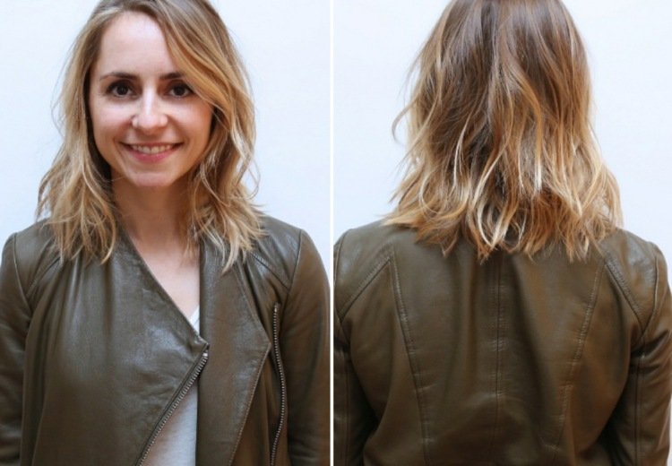 Väčší objem pre tenké vlasy Účes blond vlasy po ramená nápady styling
