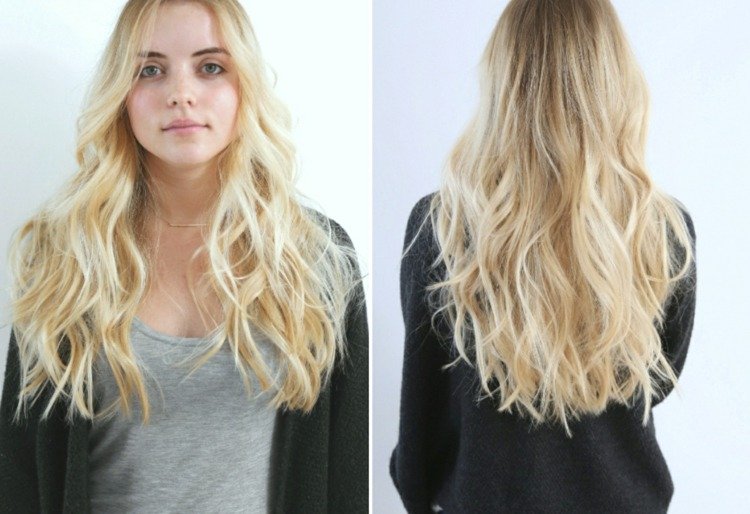 Dlhé vlasy - rýchly styling za 5 minút Účesy blond dlhé vlasy vlny väčší objem