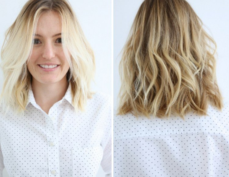 Stredne dlhé blond vlasy - nájdite ten správny účes Vlasy ombre blond vlny dĺžka po ramená