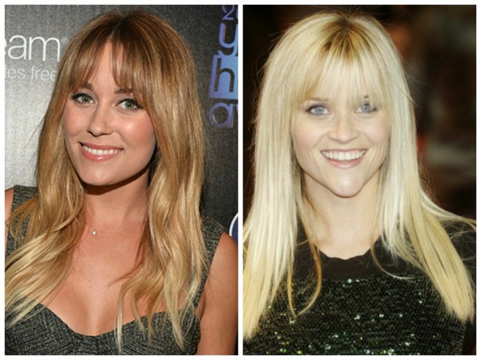 Farba vlasov platinová blond alebo medová s ofinou Ofina-účes-platinová blond-vlasy narovnané