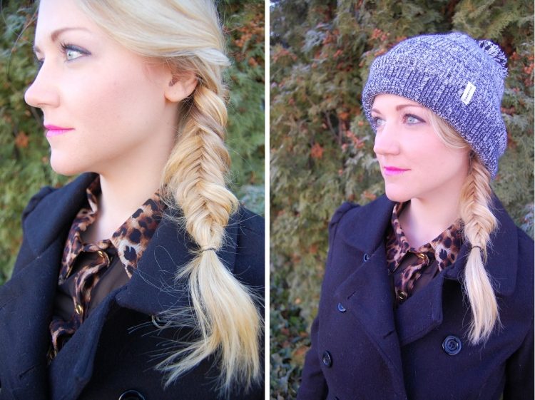 účesy-klobúky-nápady-rybie kosti vrkoče-nosené na boku