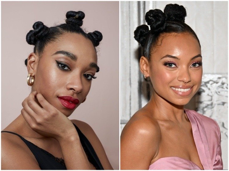 Bantu uzol - ľahký účes pre kučeravé vlasy