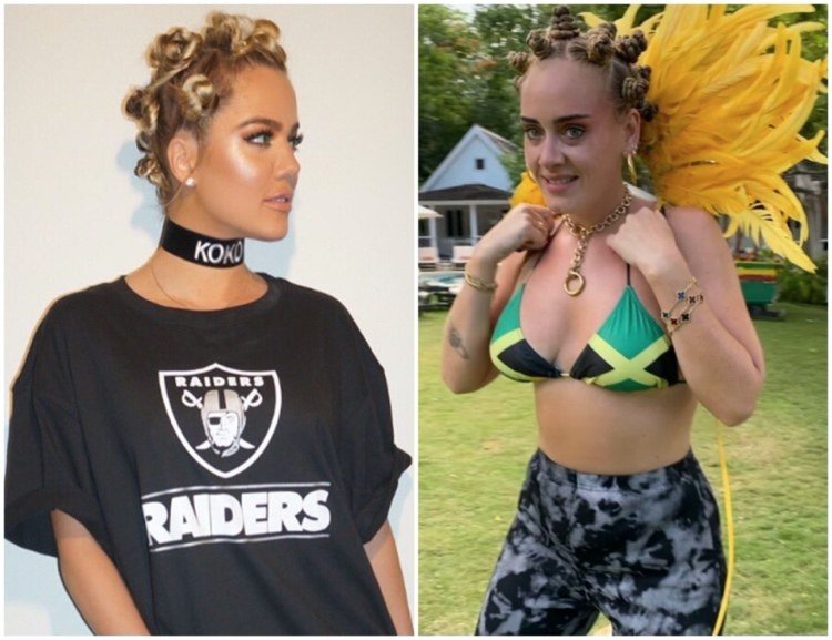 Adele a Khloe Kardashian s účesom na uzol Bantu