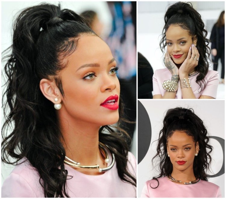 Účes napoly zopnutý kučerami