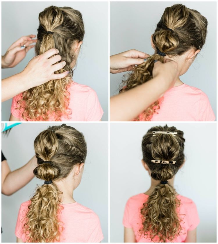 Upravte dlhé kučeravé vlasy - jednoduchý účes