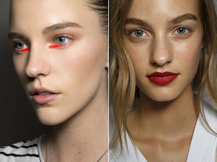 Doplňte jarné zimné nápady pleť červené oranžové pery Jarné zimné nápady pleťové tiene červené oranžové pery