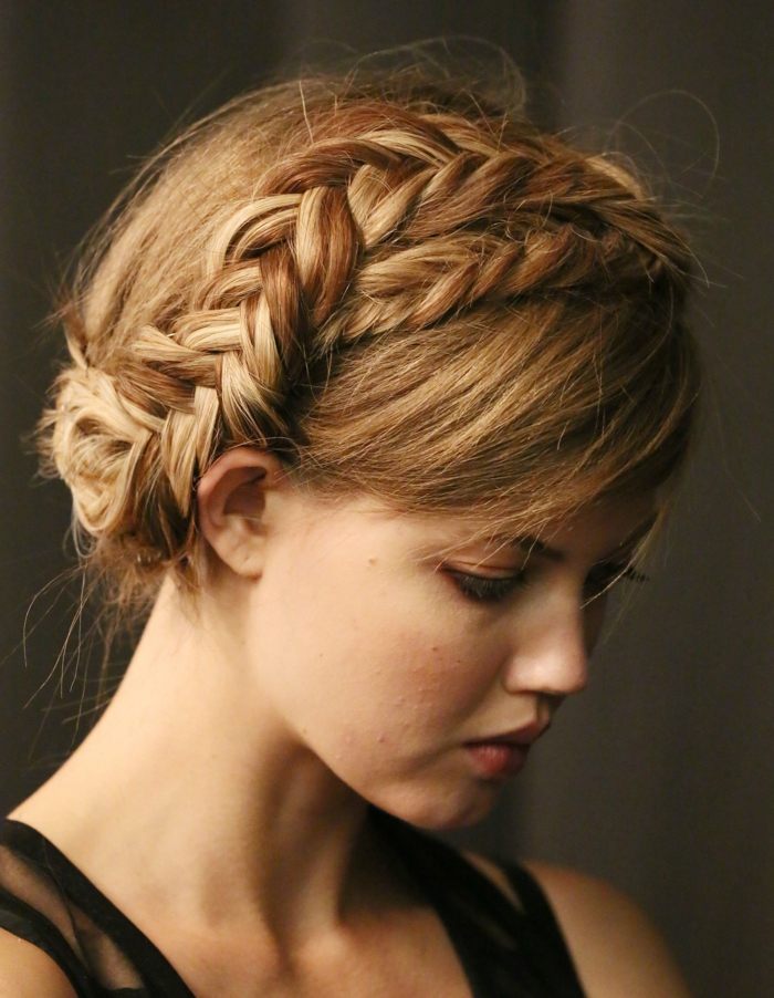 Trendy účesu Updo Braid 2015 Trendy pletených účesov jar 2015