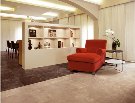 Interiér knižnice s vnútorným priestorom Polica na nábytok do obývačky