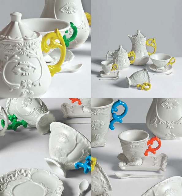 čajová súprava i-wares seletti pestrofarebne maľované úchytky porcelánová čajová súprava i-wares seletti pestrofarebne maľované ozdoby na rúčky