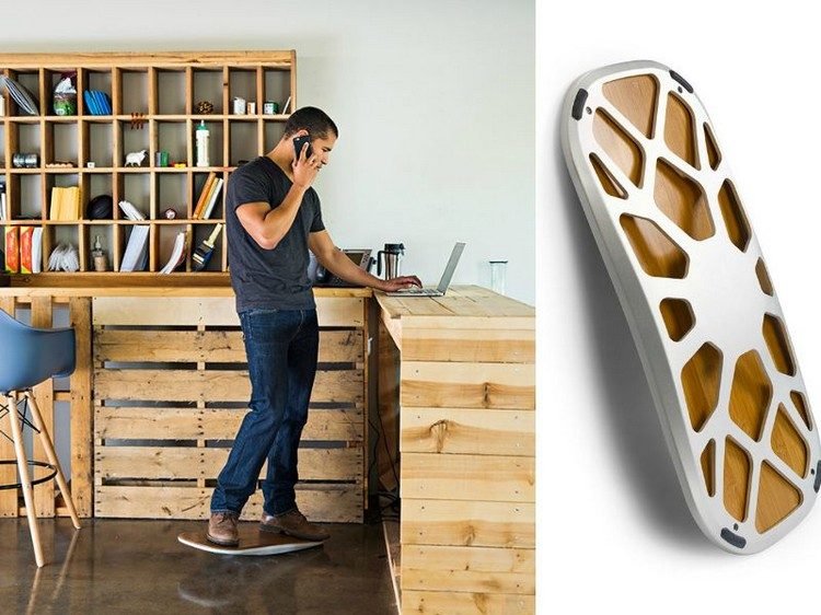 Podnožka do kancelárie s ergonomickým dizajnom Opierka nôh pre kancelársky kovový-moderný-písací stôl-paletový nábytok