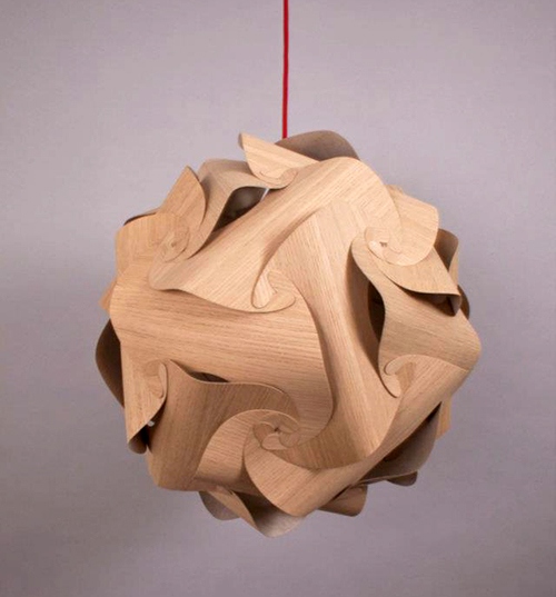 Závesné svietidlo-drevené panely