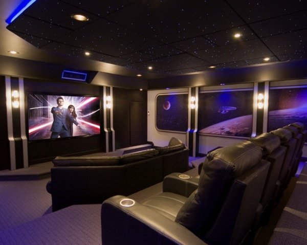 Nastavte domáci kino pekný nápad hi-tech systému s hviezdnou oblohou pekný nápad tapety s hviezdnou oblohou LED osvetlenie