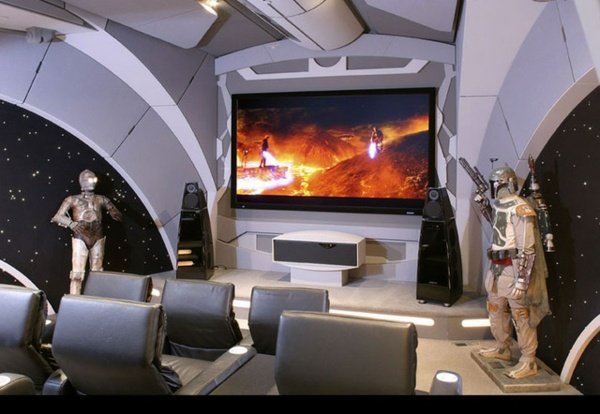 Domáce kino Hviezdne vojny inšpirované futuristickým dekorom futuristické nápady na sci fi filmy