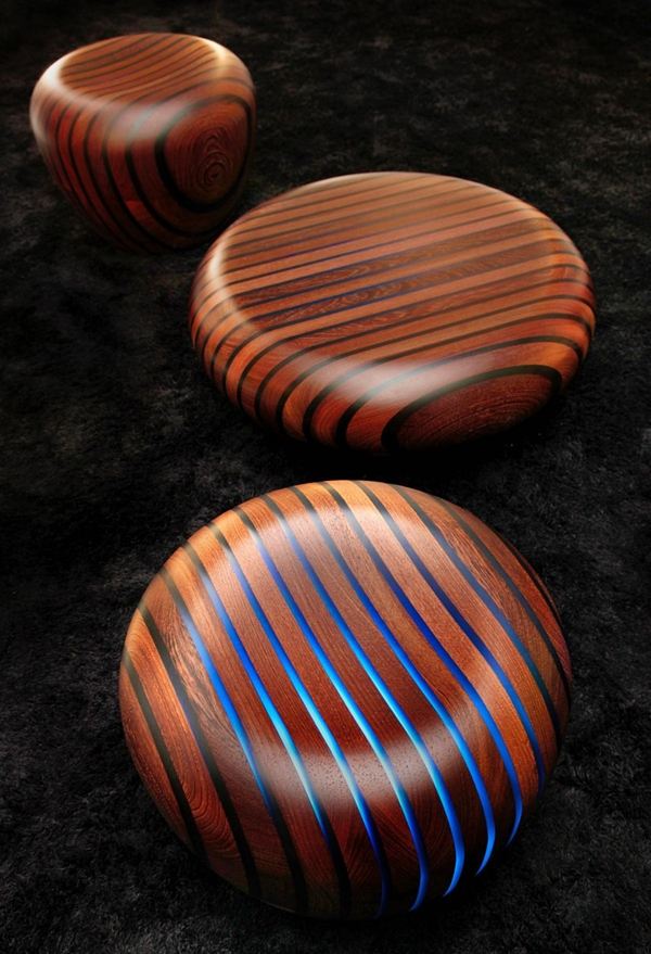 Nápady na dizajn stoličky z dreva a živice