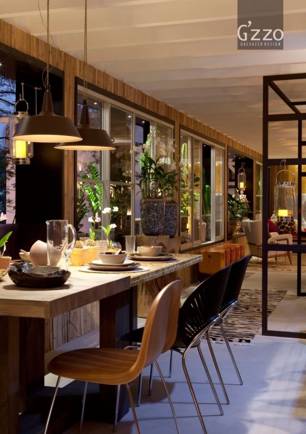 jedálenský kút drevený stôl nápad zariadenie terasa galeazzo jedálenský kút nápad na zariadenie dreveného stolu terasa od galeazzo