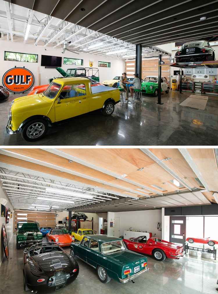 moderná garáž prízemie mini automobilový salón súkromné