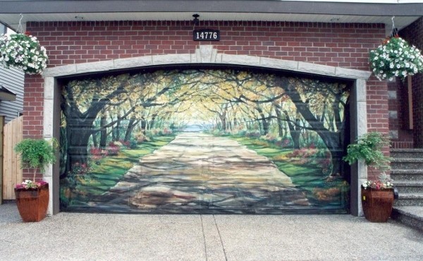 Brána pre nápady dizajnu garáže 3d lepiaca fólia na dekoráciu steny Brána pre nápady na dizajn garáže Nápady na dizajn 3D dekorácie na stenu