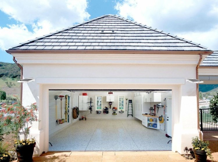 Rolovacie garážové brány - pohľad dovnútra ... alebo je to tak? garážové rolety 3d-nástenná maľba-nápad-interiérové nástroje