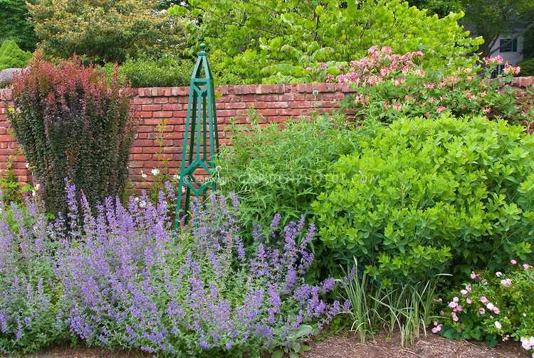 inšpirácie záhradného dizajnu-rastliny-stena-tehla