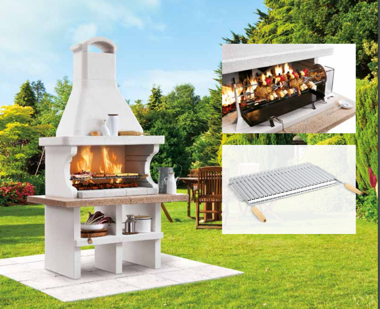záhradný gril-krb-moderný-funkčný-dizajn-trávnik-vonkajšie