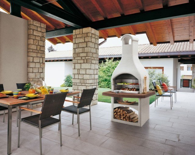 záhradné grily palazzetti terasa krytá drevená polica tirrenia