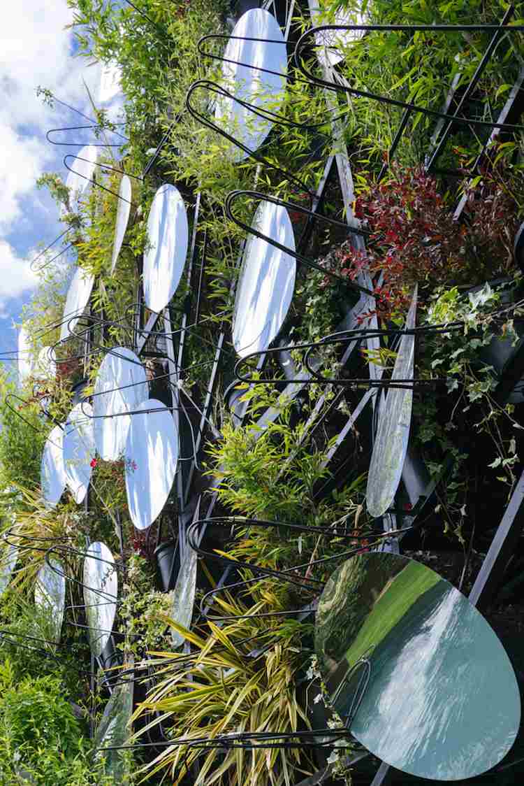 Zvlhčovanie rastlín a vysokotlakové chladenie v jednom záhradný bazén-vzduch-chladiaci-systém-parný-vertikálny-záhradná konštrukcia