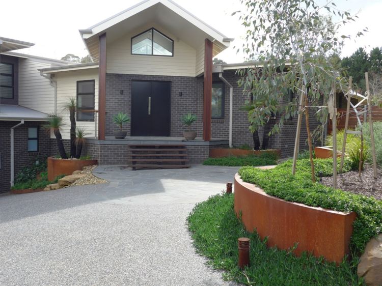 oporná stena nádvoria pre záhradné oceľové zvetrané oporné múry