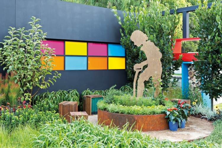 vonkajšia výzdoba farebná ekologická oporná stena z cortenovej ocele