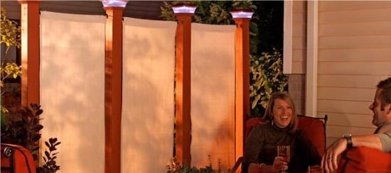 nápady na textil a drevo na vetrolam do záhrady a na balkón