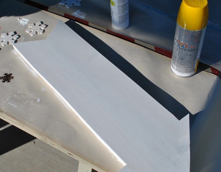 Namaľujte šípku smeru na bielo Záhradná dekorácia z dreva vianočná značka urob si sám-značka-severný pól-smerová šípka