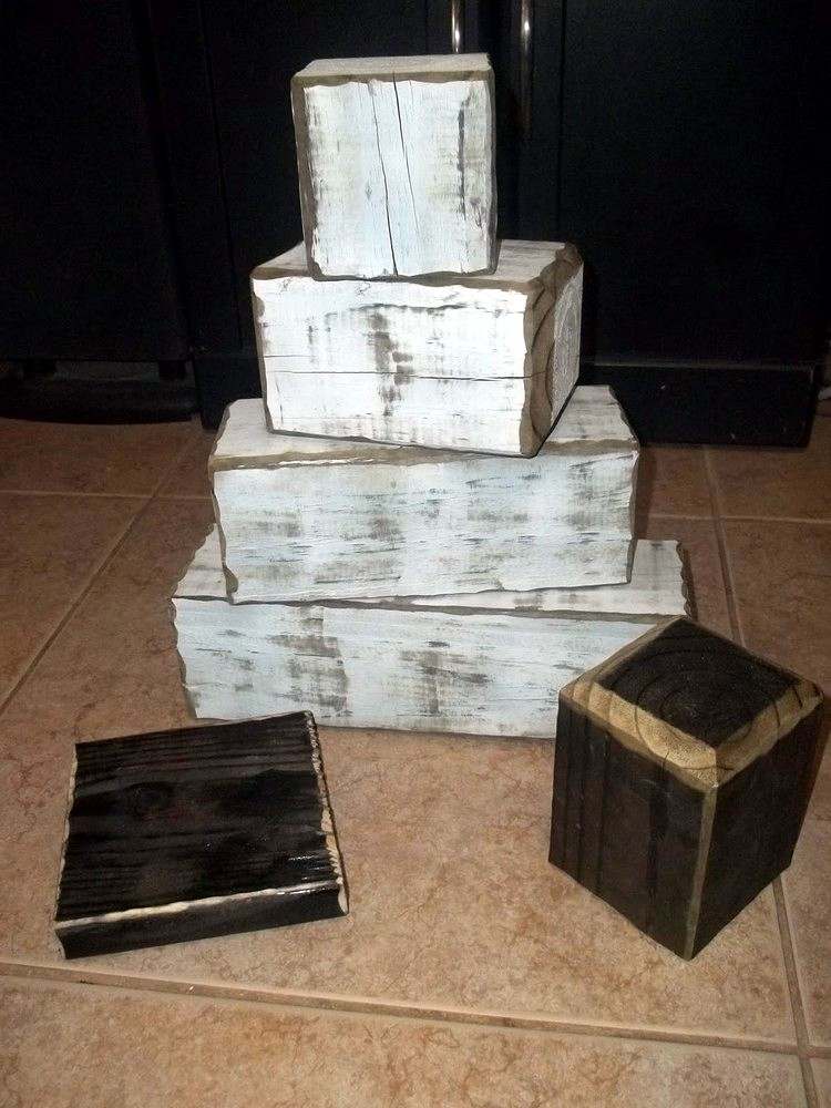 Maľovanie a brúsenie starého dreva záhradná dekorácia-drevo-vianoce-urob si sám-farba-staré-drevo