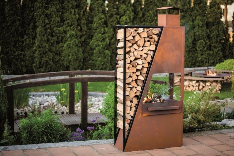 moderný dizajn grilovacieho roštu zrubová mostová záhradná párty