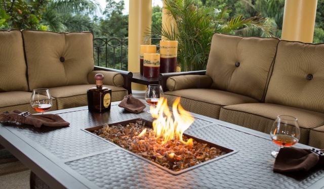 trendy záhradný dizajn 2014 stolný integrovaný krb