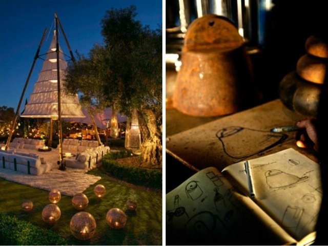 Kresba-plán-kužeľ-tvar-bambusové drevo