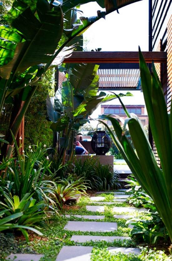 Nápady na záhradný dizajn vytvárajú záhradné chodníky vítané nášľapné kamene zaujímavé