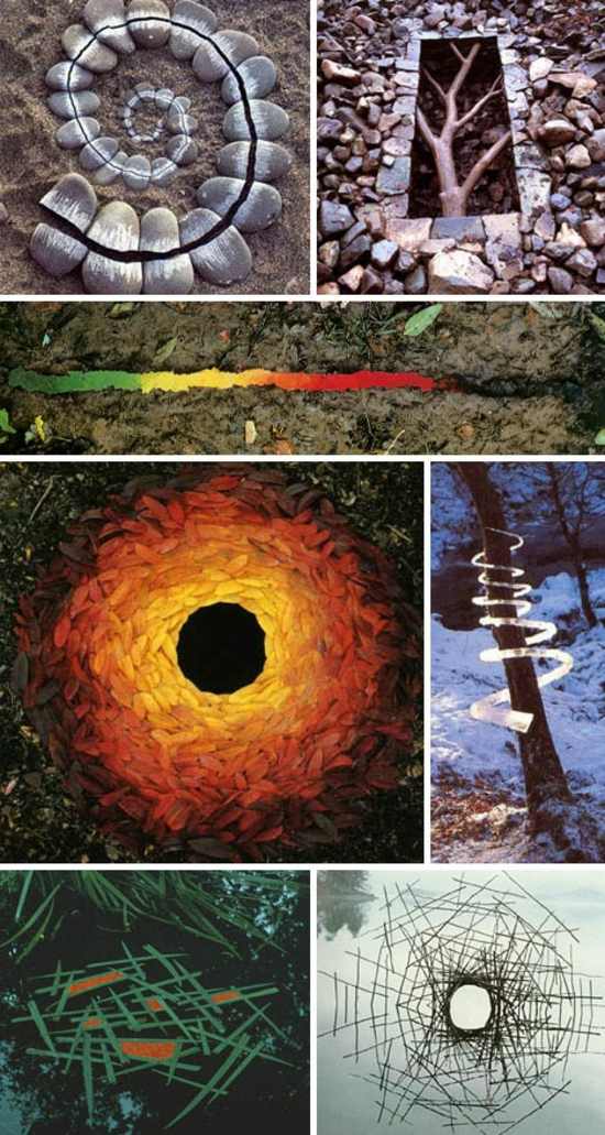 moderný záhradný dizajn-Andy Goldsworthy zaujímavé záhradné umenie-Andy Goldsworthy