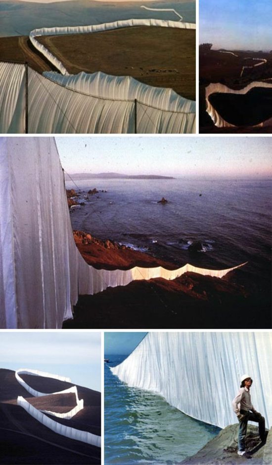 Látka Christo Gartenkunst-zaujímavý návrh záhradného dizajnu Christo, zaujímavý nápad na záhradu