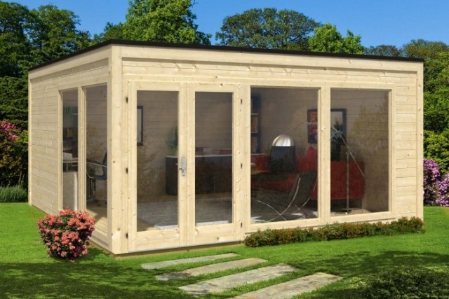 Záhradné domčeky z dreva víkendový domček cubus stabilné ekologické rohové stĺpiky