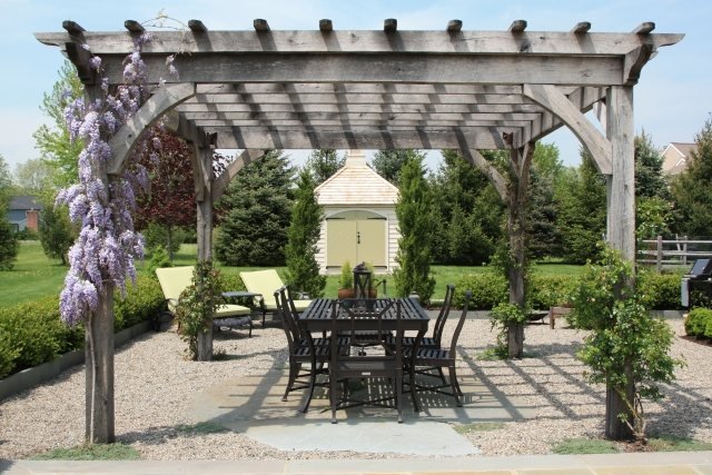 záhradný altánok terasa obrazovka na ochranu súkromia vistéria purpurovo zelená