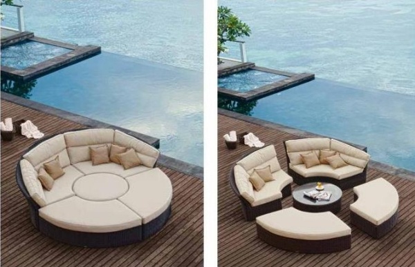 ratanový záhradný nábytok kruhová sedacia súprava Royal Garden