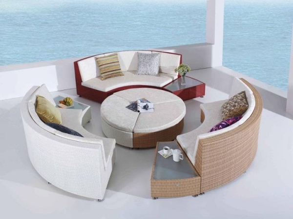 kruhový set ratanový záhradný nábytok Royal Garden