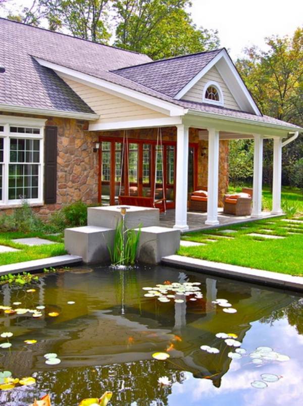 záhradné nádvorie vodná nádrž päť tipov na záhradné jazierko na dvore