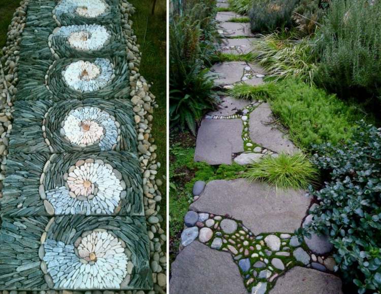 Vytvorte záhradnú cestu a ozdobte ju kamienkami vytvorte záhradnú cestu štrk-motívy-idea-mach-špára-kameň