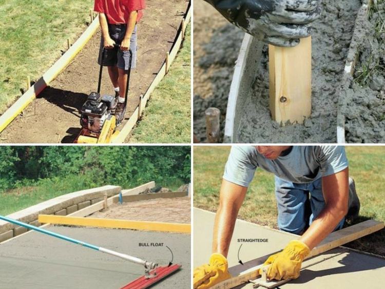 záhradná cesta-kladenie-betónovanie-drevo-piesok-valček-podbíjanie-záhradný design