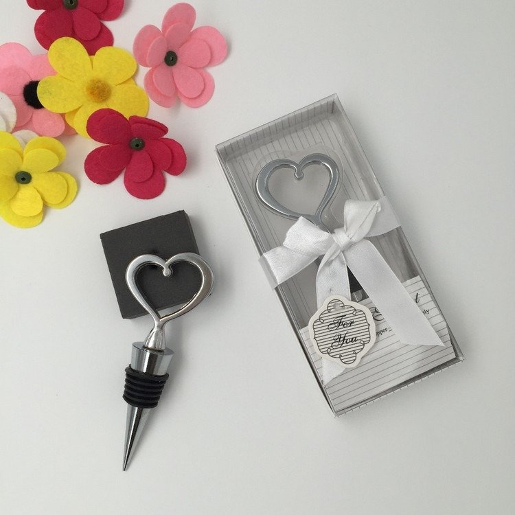 láskavosť-svadobná-fľaša vína zátka-tvar srdca