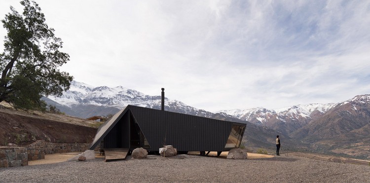 skladaná strecha horská chata podbehový golier krajina