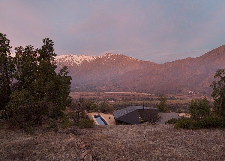 golier krajina Andy čile horská chata bazén